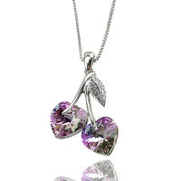 925 Sterling Silver Austria Crystal Heart Necklace