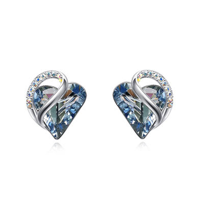 925 Sterling Silver Needle Heart Earrings