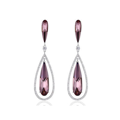 Long Swarovski Crystal Custom Jewelry New Design Creative Earrings