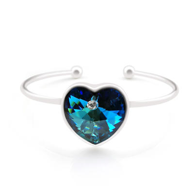 Love Heart Style Bracelet Adjustable Swarovski Crystal Bracelet