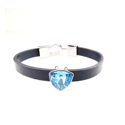 Simple Style Swarovski Crystal Leather Bracelet
