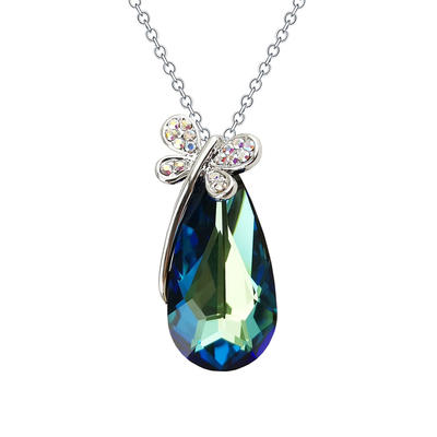 Butterfly Swarovski Crystal Jewelry Pendant Necklace