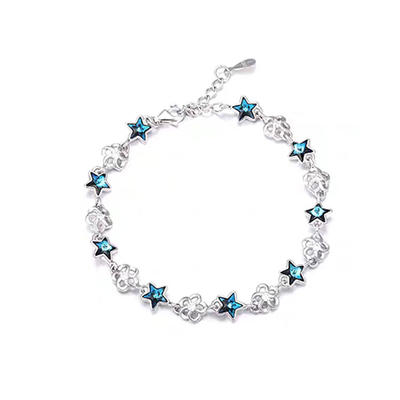 Best selling Swarovski Crystal silver bracelet for women jewelry