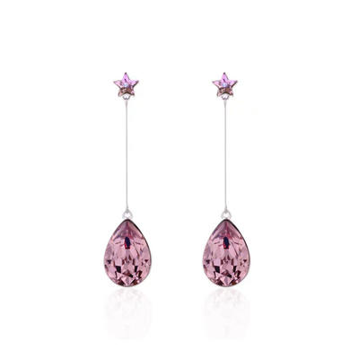 Collision earrings with geometric shapes and Swarovski crystals earring jewelry