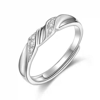 High Quality Zircon Silver 925 Adjustable Ring For Ladies