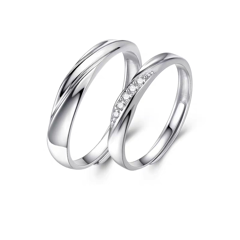 Original Niche Design Mobius Sterling Silver Couple Ring For Wedding