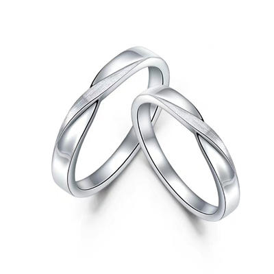 Sterling Silver Couple Ring Simple Pair Ring